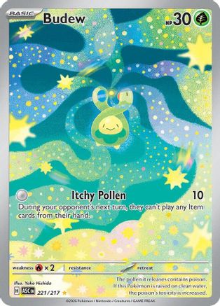 Budew 221/217  - Holofoil ME Ascended Heroes - Illustration Rare