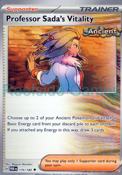 PROFESSOR SADA'S VITALITY 170/182 Uncommon Paradox Rift Pokemon Near Mint