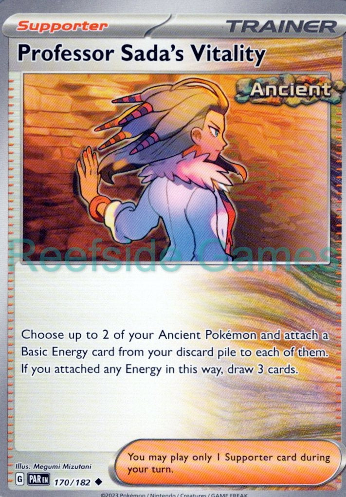 PROFESSOR SADA'S VITALITY 170/182 Uncommon Paradox Rift Pokemon Near Mint