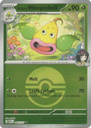 Erika's Weepinbell (Poke Ball) 005  - Reverse Holofoil ME Ascended Heroes - Uncommon
