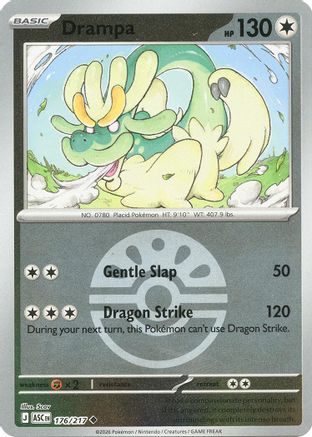 Drampa (Friend Ball) 176  - Reverse Holofoil ME Ascended Heroes - Uncommon