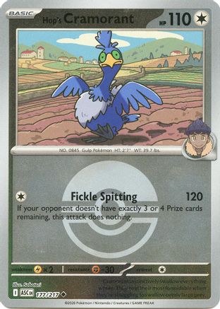Hop's Cramorant (Poke Ball) 177  - Reverse Holofoil ME Ascended Heroes - Uncommon