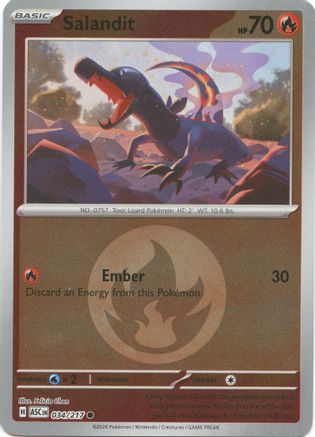 Salandit (Energy Symbol Pattern) 034  - Reverse Holofoil ME Ascended Heroes - Common