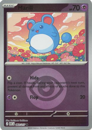 Marill (Energy Symbol Pattern) 083/217  - Reverse Holofoil ME Ascended Heroes - Common