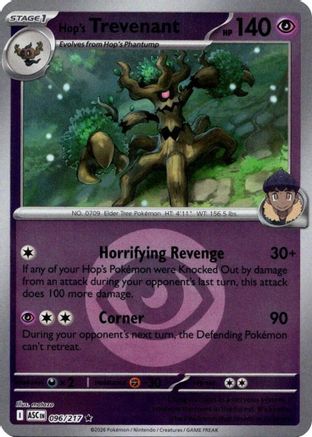Hop's Trevenant (Energy Symbol Pattern) 096/217  - Reverse Holofoil ME Ascended Heroes - Rare