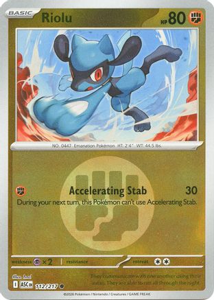 Riolu (Energy Symbol Pattern) 112  - Reverse Holofoil ME Ascended Heroes - Common