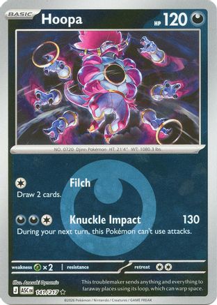 Hoopa (Energy Symbol Pattern) 141  - Reverse Holofoil ME Ascended Heroes - Rare