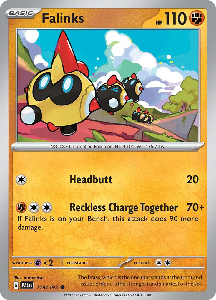 FALINKS 119/193 Common Paldea Evolved Pokemon Reverse Holo Near Mint