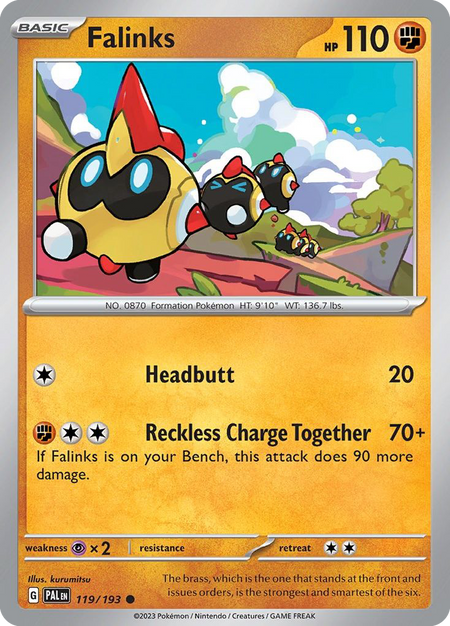 FALINKS 119/193 Common Paldea Evolved Pokemon Reverse Holo Near Mint