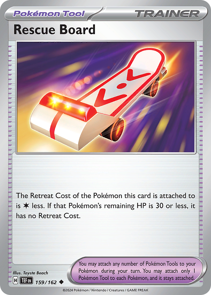 RESCUE BOARD 159/162 Uncommon Temporal Forces Pokemon Near Mint