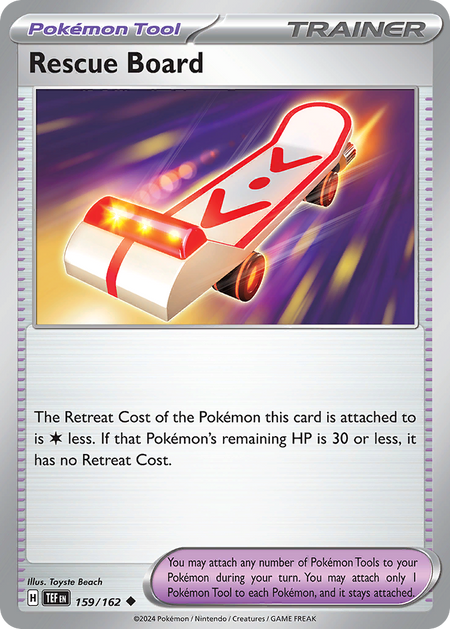 RESCUE BOARD 159/162 Uncommon Temporal Forces Pokemon Near Mint