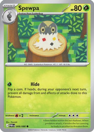Spewpa 008/088  - Reverse Holofoil ME03 Perfect Order - Common