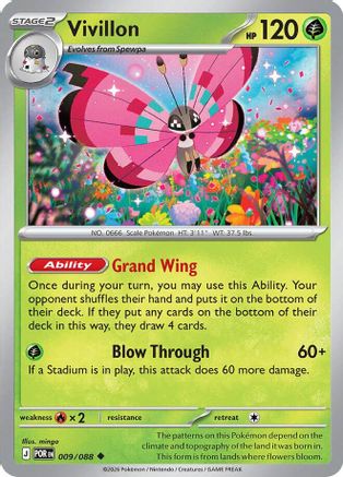 Vivillon 009  - Reverse Holofoil ME03 Perfect Order - Uncommon