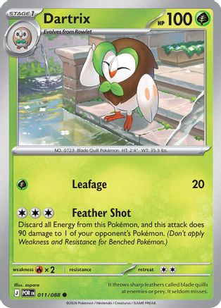 Dartrix 011  - Reverse Holofoil ME03 Perfect Order - Common