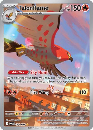 Talonflame 091/088  - Holofoil ME03 Perfect Order - Shiny Rare