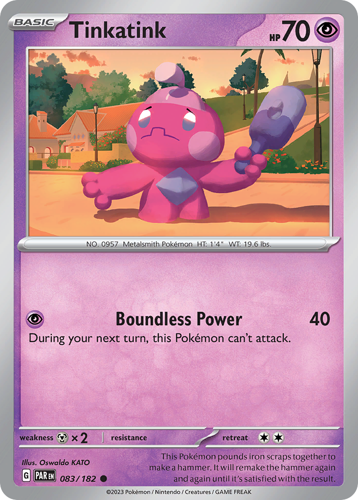 TINKATINK 083/182 Common Paradox Rift Pokemon Near Mint