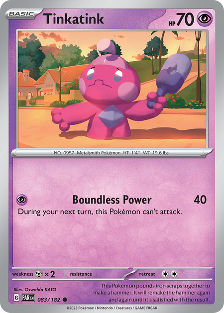 TINKATINK 083/182 Common Paradox Rift Pokemon Near Mint