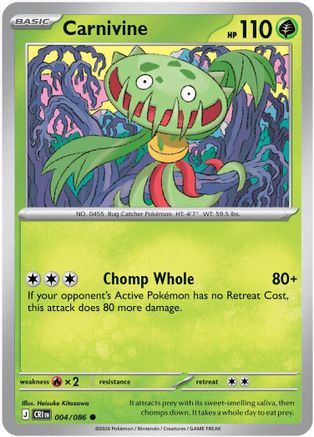 Carnivine 004  - Reverse Holofoil ME04 Chaos Rising - Common