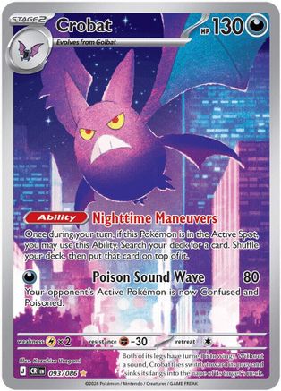 Crobat 093/086  - Holofoil ME04 Chaos Rising - Illustration Rare