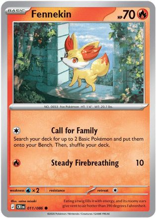 Fennekin 011  ME04 Chaos Rising - Common