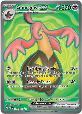 Gourgeist ex 102/086  - Holofoil ME04 Chaos Rising - Ultra Rare