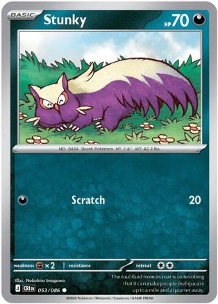 Stunky 053  - Reverse Holofoil ME04 Chaos Rising - Common