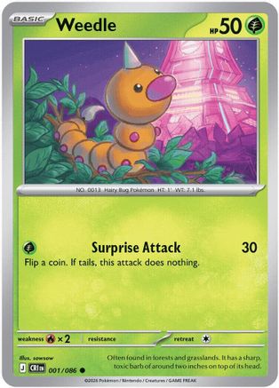 Weedle 001  ME04 Chaos Rising - Common