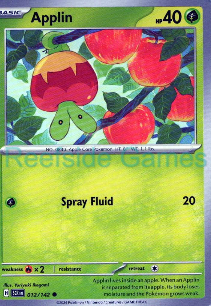 APPLIN 12/142 Common Stellar Crown Pokemon Near Mint