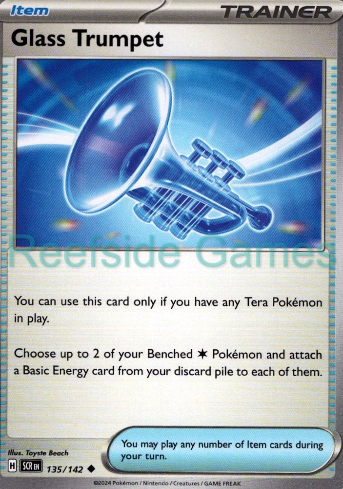 GLASS TRUMPET 135/142 Uncommon Stellar Crown Pokemon Near Mint