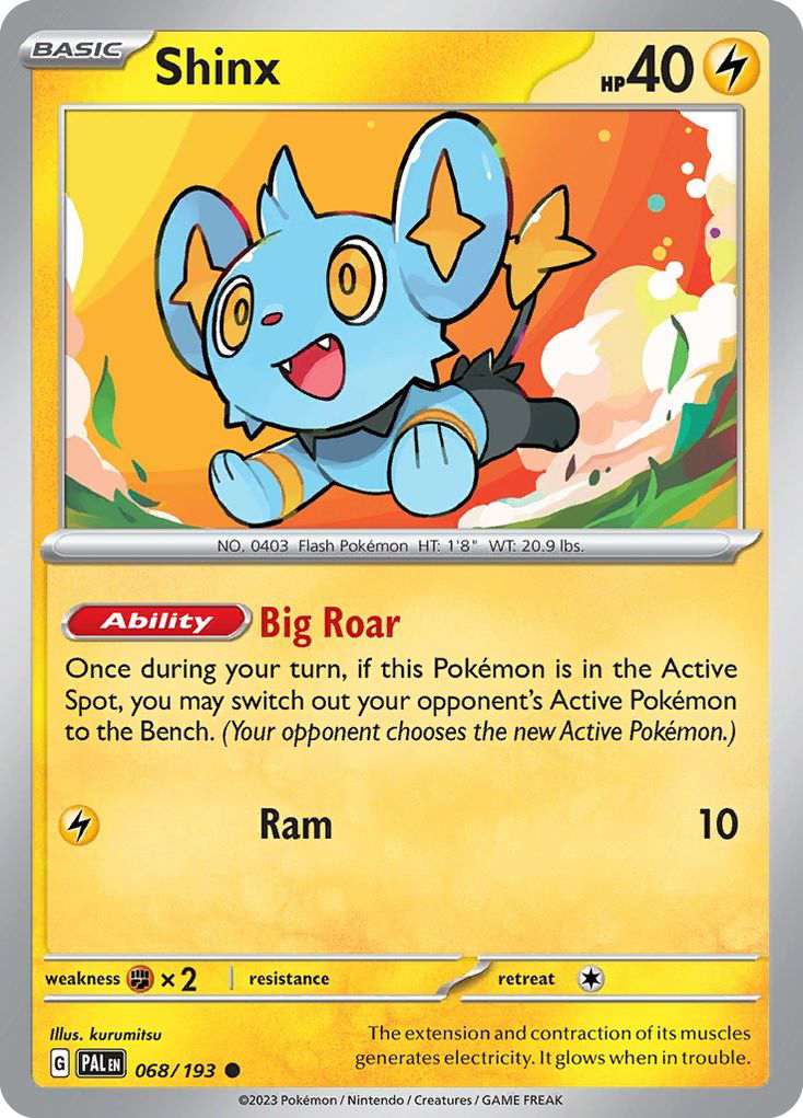 SHINX 068/193 Common Paldea Evolved Pokemon Near Mint