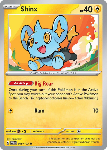 SHINX 068/193 Common Paldea Evolved Pokemon Near Mint