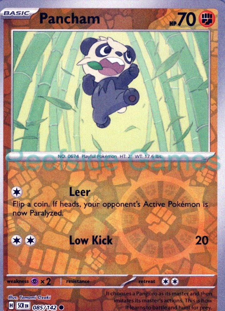 PANCHAM 85/142 Common Stellar Crown Pokemon Reverse Holo Near Mint