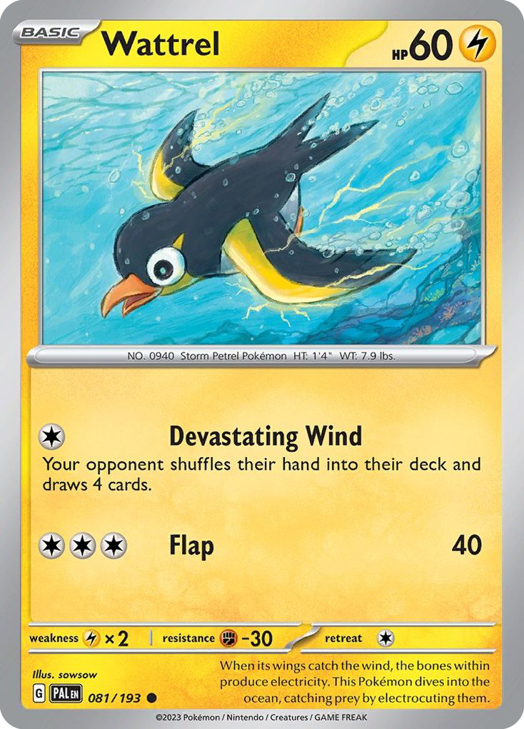 WATTREL 081/193 Common Paldea Evolved Pokemon Near Mint