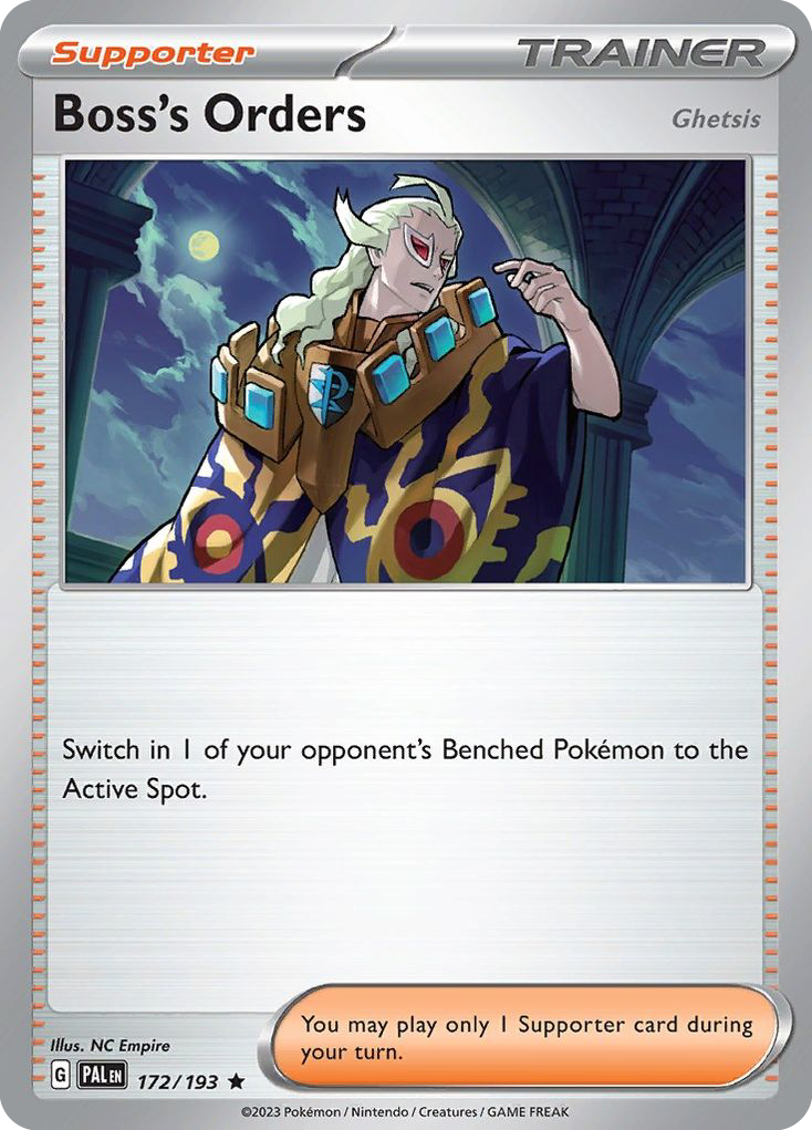 BOSS'S ORDERS (GHETSIS) 172/193 Rare Paldea Evolved Pokemon Near Mint
