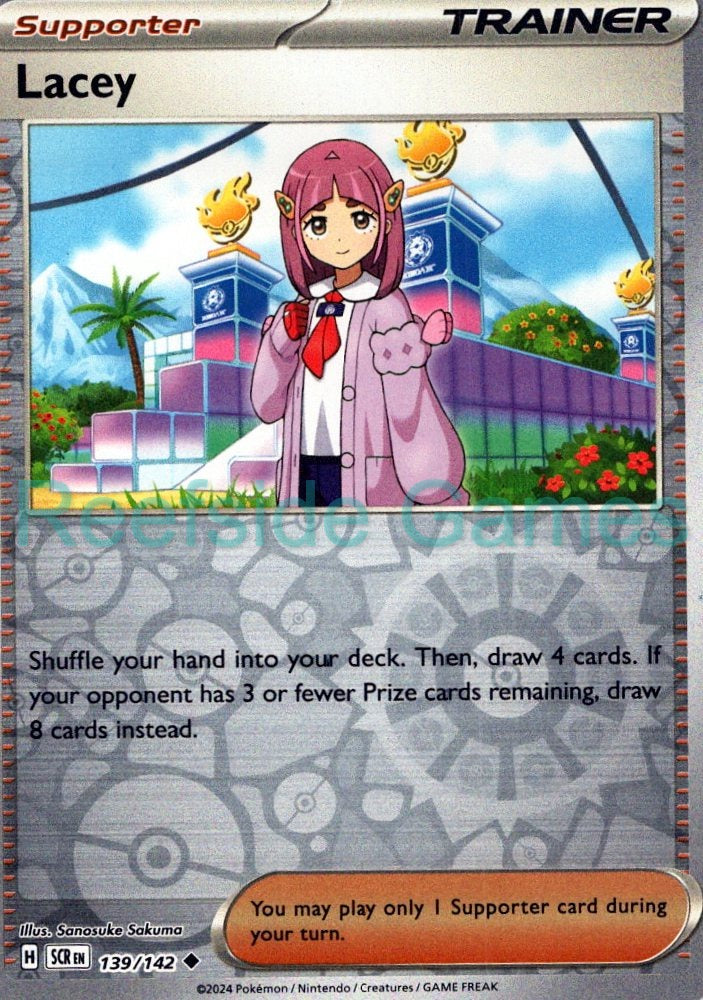 LACEY 139/142 Uncommon Stellar Crown Pokemon Reverse Holo Near Mint