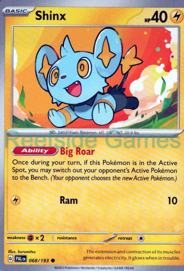 SHINX 068/193 Common Paldea Evolved Pokemon Near Mint