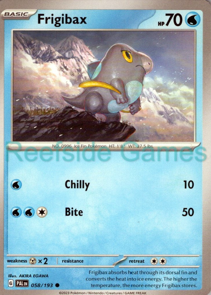 FRIGIBAX 058/193 Common Paldea Evolved Pokemon Near Mint