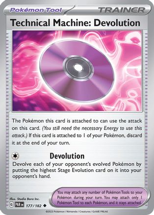 TECHNICAL MACHINE: DEVOLUTION 177/182 Uncommon Paradox Rift Pokemon Near Mint