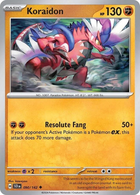 KORAIDON 90/142 Uncommon Stellar Crown Pokemon Near Mint