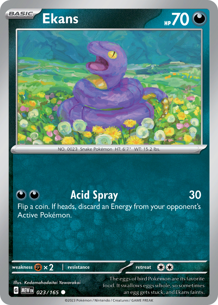 EKANS 023/165 Common 151 Pokemon Near Mint