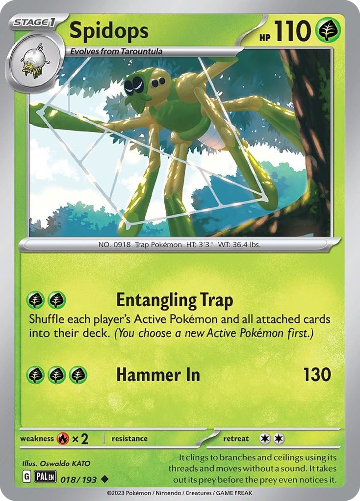 SPIDOPS 018/193 Uncommon Paldea Evolved Pokemon Near Mint
