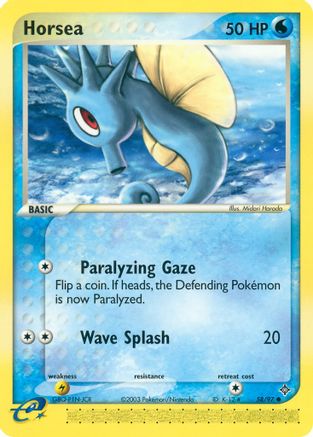 Horsea 058/97  - Reverse Holofoil Dragon - Common