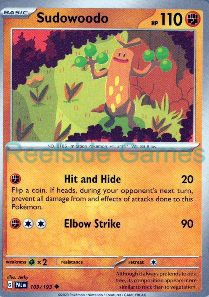SUDOWOODO 109/193 Uncommon Paldea Evolved Pokemon Near Mint