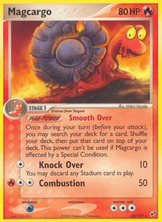 Magcargo - 020/107/107  - Reverse Holofoil Deoxys - Rare