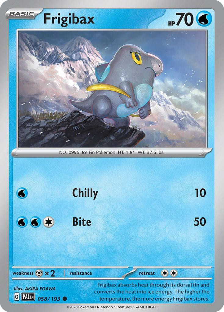 FRIGIBAX 058/193 Common Paldea Evolved Pokemon Near Mint