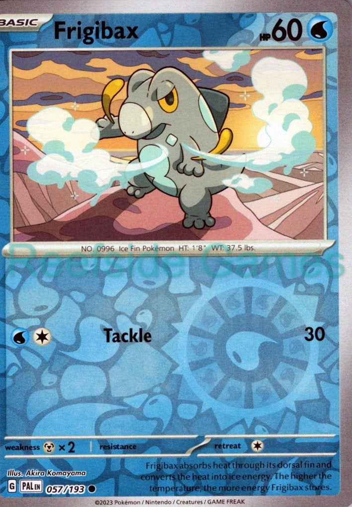 FRIGIBAX 057/193 Common Paldea Evolved Pokemon Reverse Holo Near Mint