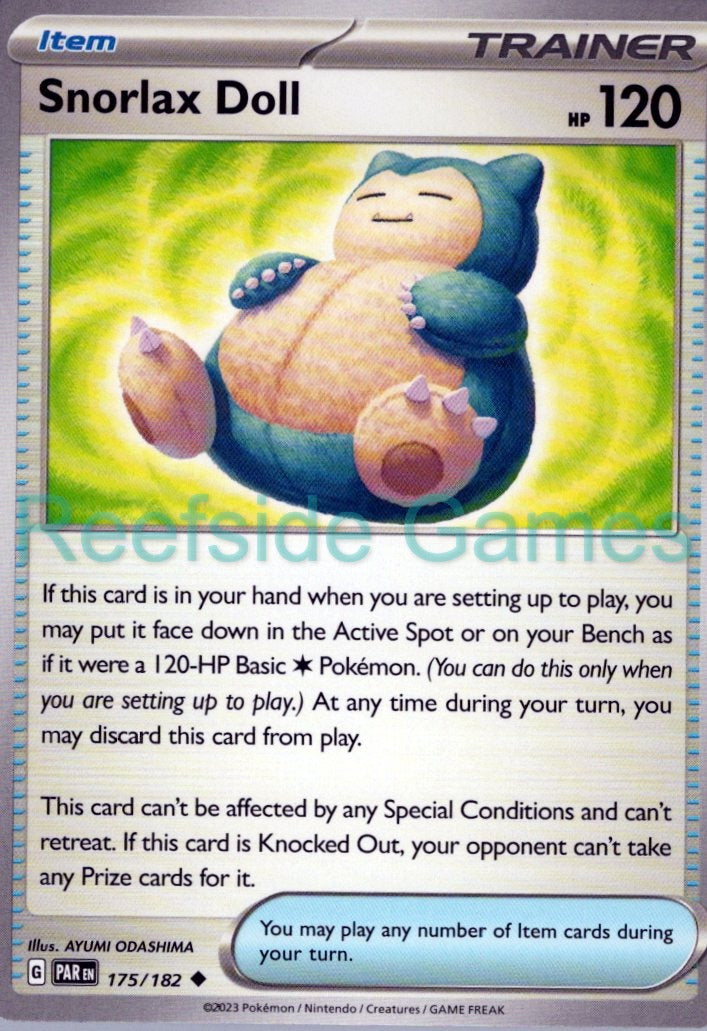 SNORLAX DOLL 175/182 Uncommon Paradox Rift Pokemon Near Mint
