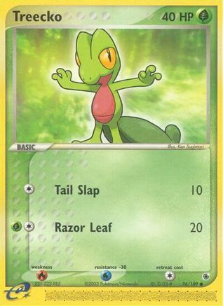Treecko 076/109  - Reverse Holofoil Ruby and Sapphire - Common
