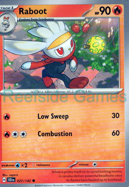 RABOOT 27/142 Common Stellar Crown Pokemon Near Mint