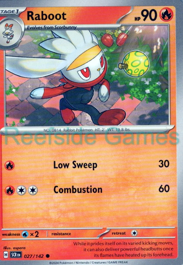 RABOOT 27/142 Common Stellar Crown Pokemon Near Mint